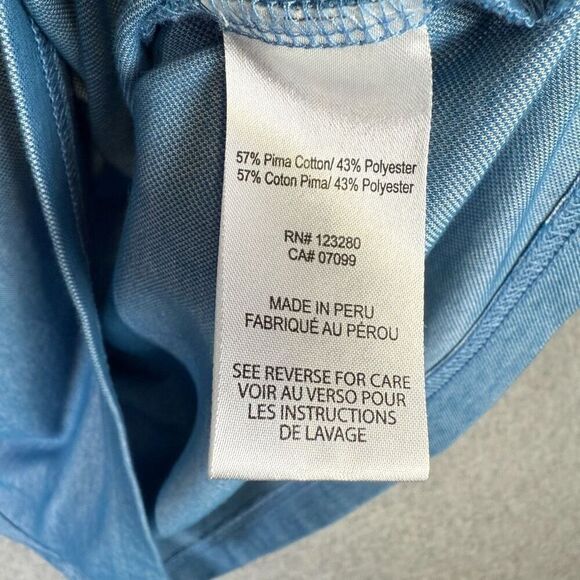 Travis Mathew Mens Size Medium Embroidered Polo Golf Shirt Blue Short Sleeve - Picture 8 of 8